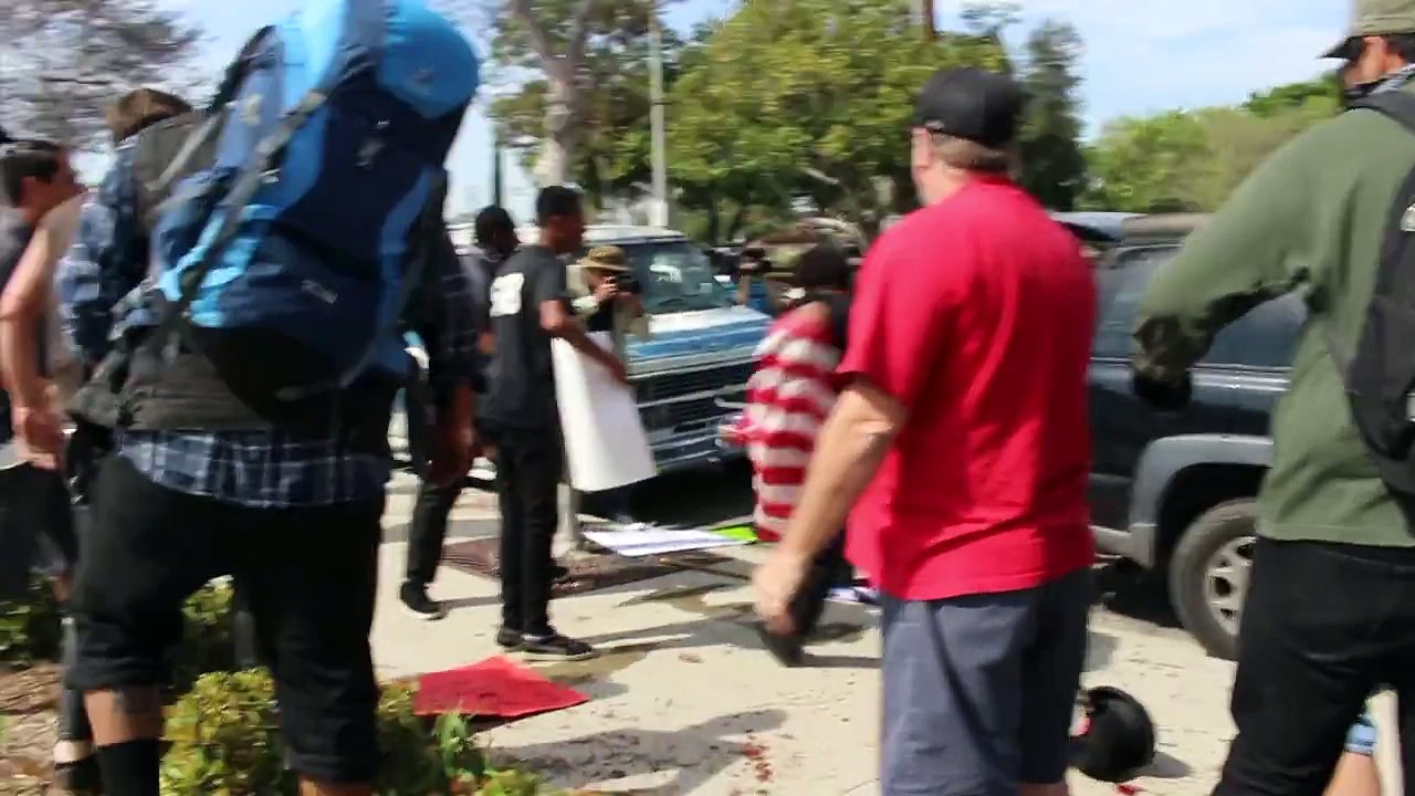 FULL FIGHT VIDEO: The KKK Gets Beat Up in Anaheim