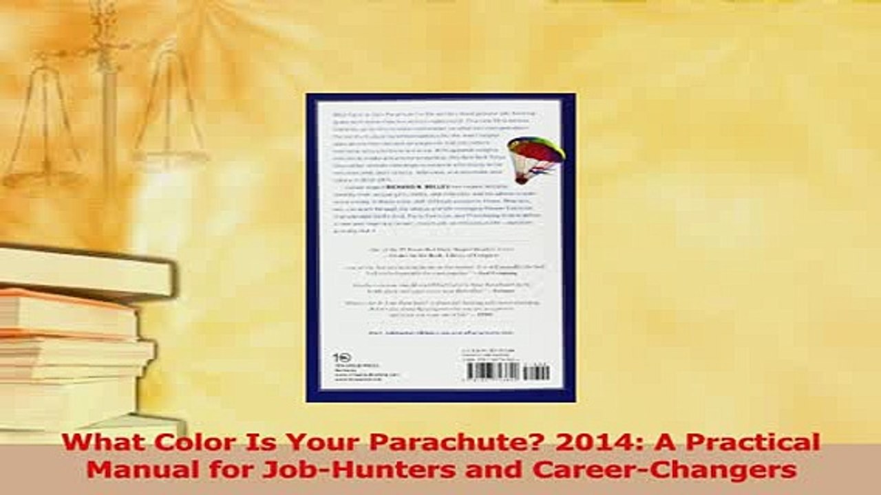 Read  What Color Is Your Parachute 2014 A Practical Manual for JobHunters and CareerChangers PDF Online
