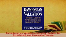 Download  Damodaran on Valuation Security Analysis for Investment and Corporate Finance PDF Online