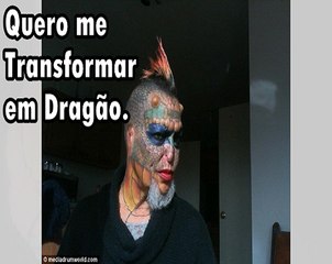 Homem tira Orelha para ter a aparência de Dragão - Guardei a Fé