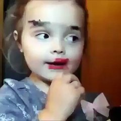 LITTLE GIRL funny makeup very cute