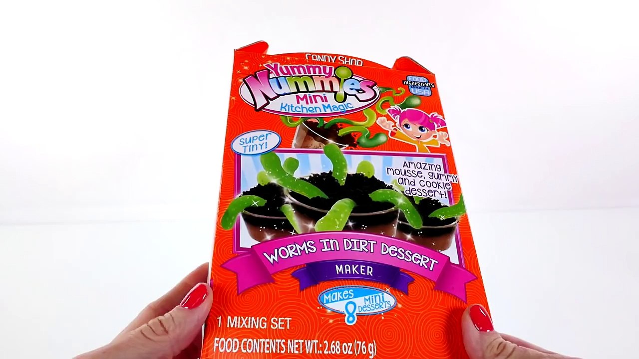 GROSS! Anna and Barbie eat Worms in Dirt Dessert Yucky Yummy Nummies Treat by DCTC
