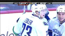Michael Grabner First NHL Goal - Canucks at Blackhawks - 10.21.09 - HD
