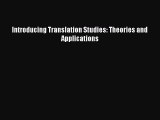 [Read book] Introducing Translation Studies: Theories and Applications [PDF] Online