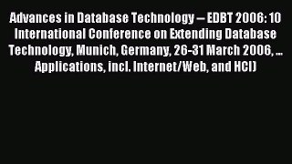 Read Advances in Database Technology -- EDBT 2006: 10 International Conference on Extending