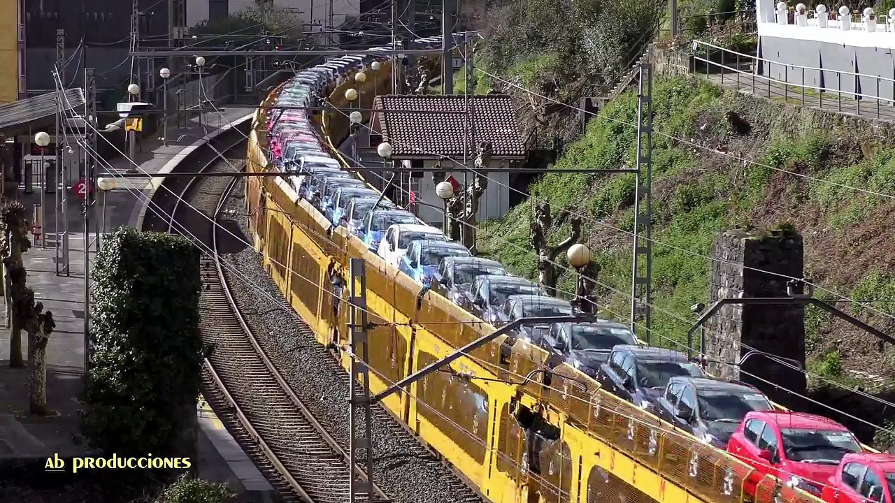 TRAINSPOTTING (VOL. 399). Trenes Porta-autos renfe. Música: Farandole from L'Arlesienne (G. Bizet).