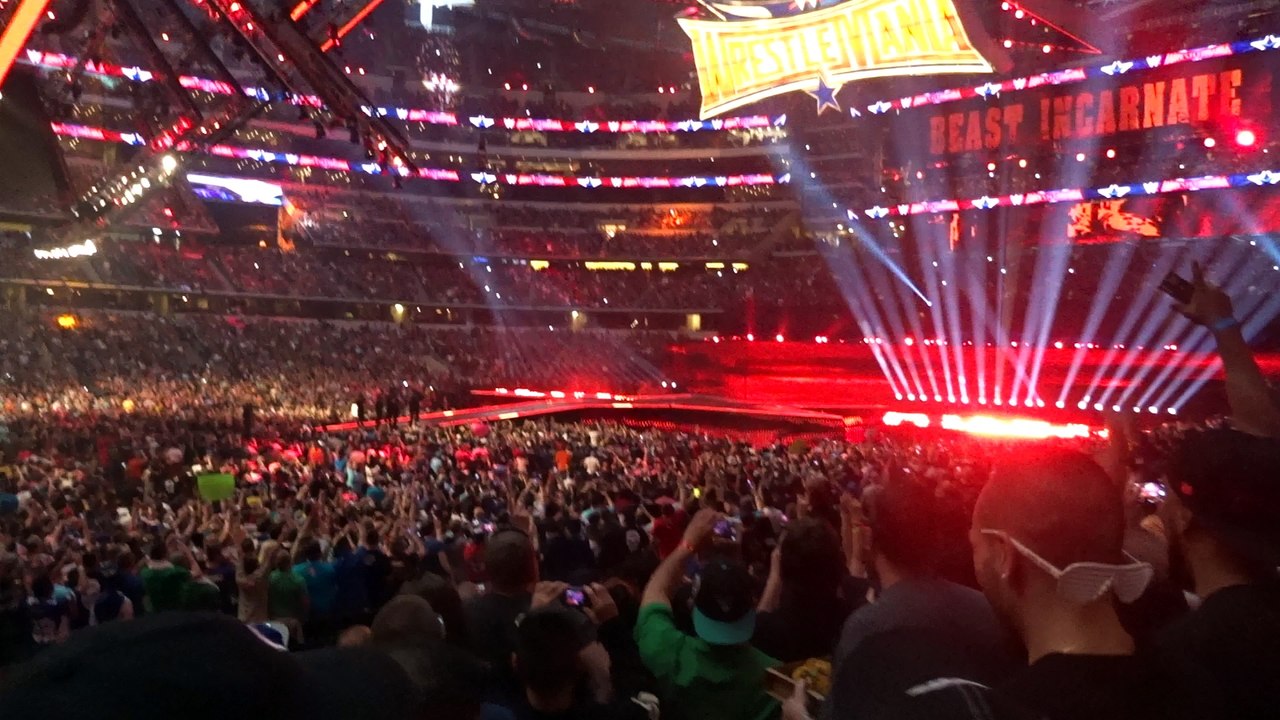 WWE Wrestlemania 32 Brock Lesnar Live Entrance AT&T Stadium