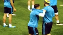Jese Rodriguez owns Carvajal with a nutmeg in training pre Wolfsburg