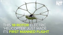 This 18-Rotor Helicopter Runs Entirely On Electricity