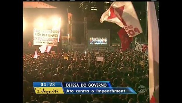 Milhares de pessoas participam de ato contra o impeachment no Rio de Janeiro