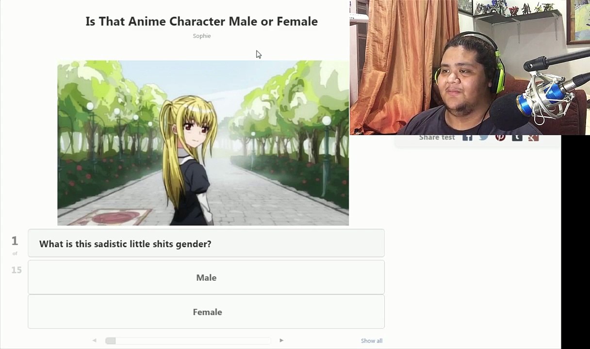 Sabaw Does Silicia Challenge! Anime character male or female quiz!