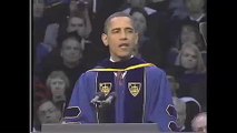 Obama says God Bless USA at Notre Dame commencement