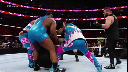 W.W.ENTERTAINMENT-Roman Reigns competes in a  _One vs. All_ Match_ January 11, 2016