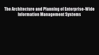 Read The Architecture and Planning of Enterprise-Wide Information Management Systems Ebook