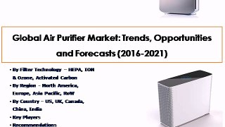 Global Air Purifier Market: Trends, Opportunities and Forecasts (2016-2021) - Azoth Analytics