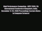 Download High Performance Computing - HiPC 2000: 7th International Conference Bangalore India