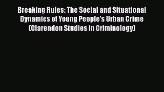 [Read book] Breaking Rules: The Social and Situational Dynamics of Young People's Urban Crime