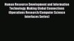 Read Human Resource Development and Information Technology: Making Global Connections (Operations