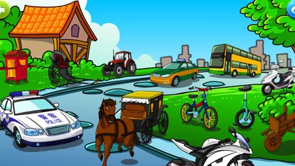 Транспорт для детей Машины - Скорая помощь, Полицейская, Пожарная и другие !