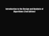 Download Introduction to the Design and Analysis of Algorithms (2nd Edition) Ebook Free