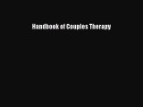 PDF Handbook of Couples Therapy Free Books
