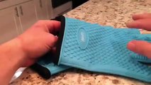 LoveU  Oven Mitts   Silicone and Cotton Double layer Heat Resistant Gloves Review