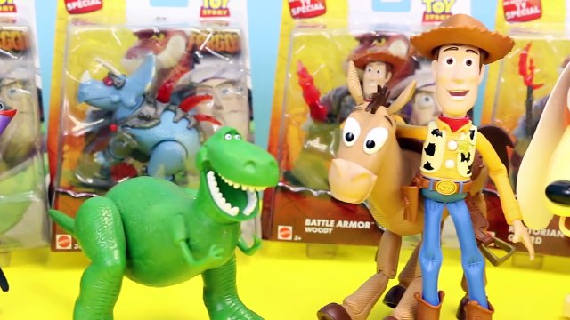 Disney Toy Story That Time Forgot NEW Battle Armor Buzz Lightyear with Woody and Reptillus Maximus