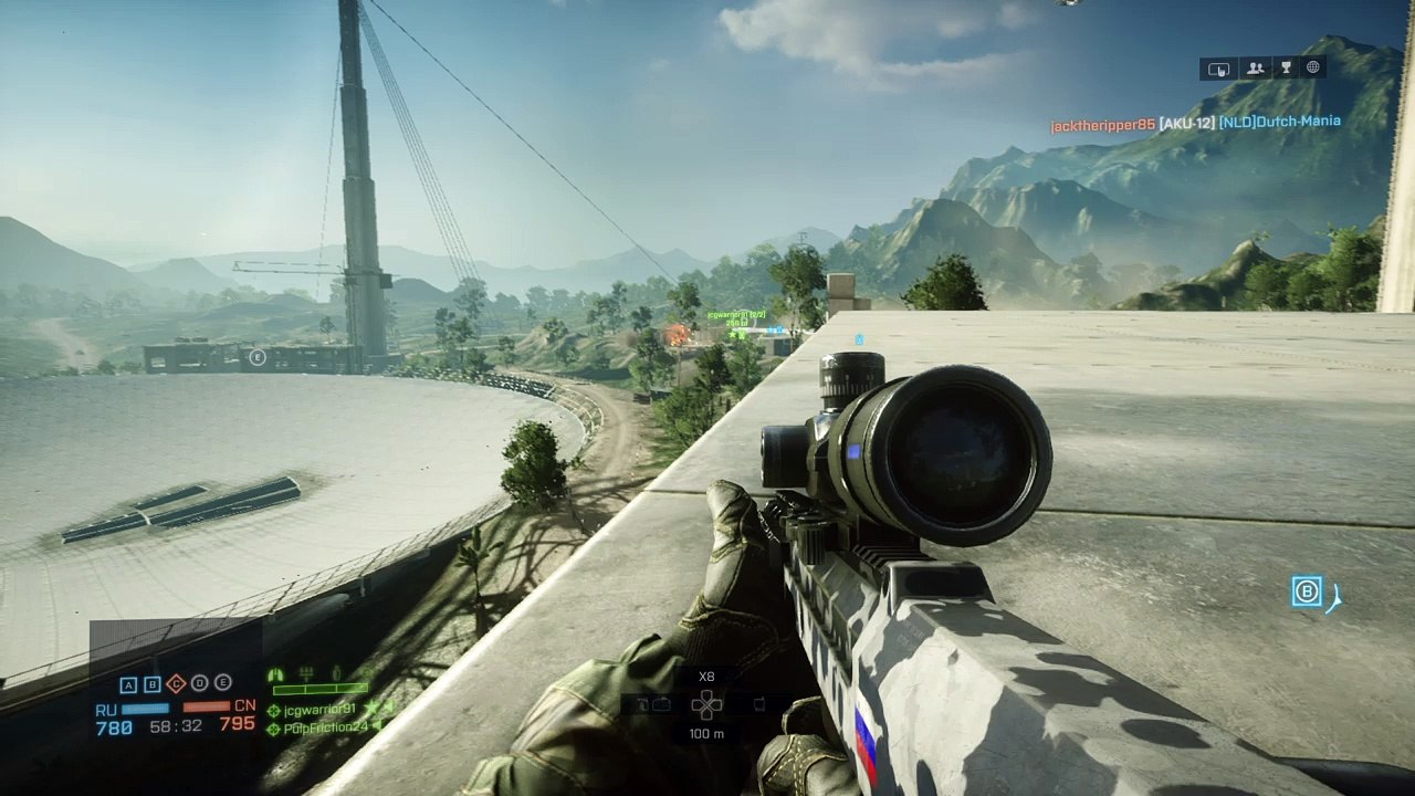 Battlefield 4 Mid air snipe