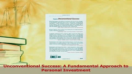 Read  Unconventional Success A Fundamental Approach to Personal Investment Ebook Free