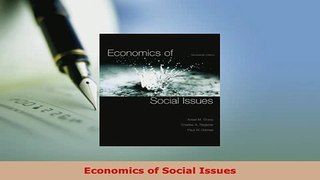 PDF  Economics of Social Issues Download Online