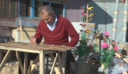 Ahşap malzemelerle minyatür minare