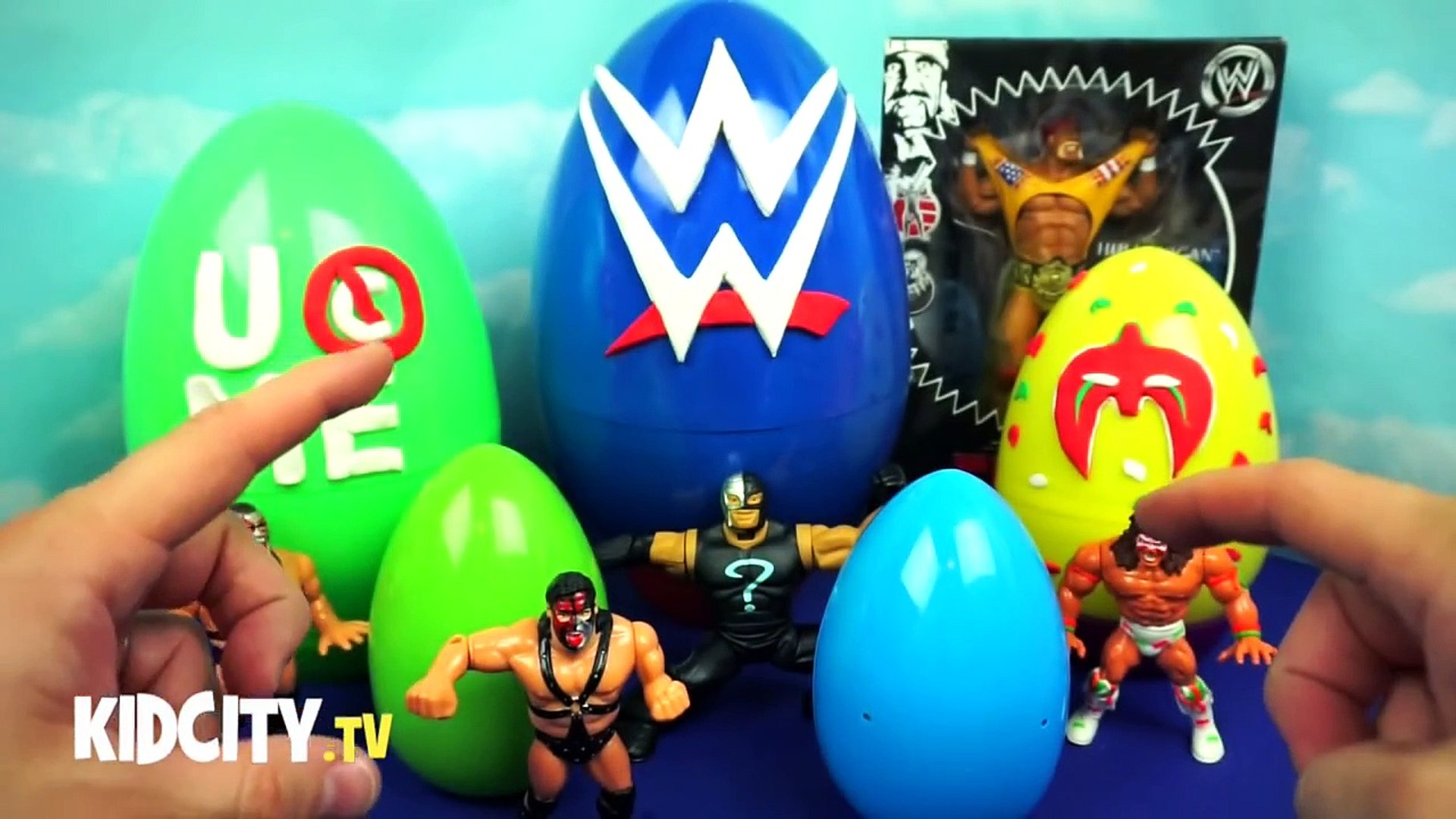 ⁣WWE Toys - WWE Surprise Eggs ft. WWE Stackdown Blind Bags - John Cena Figure & Hulk Hogan WWE To