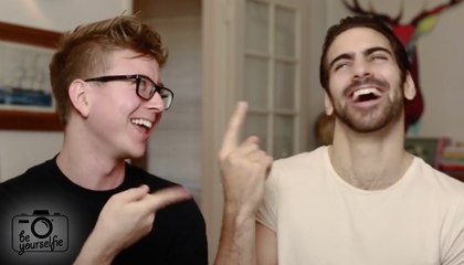 DWTS Nyle DiMarco Teaches Tyler Oakley How to Flirt In Sign Language (Be Yourselfie Show)