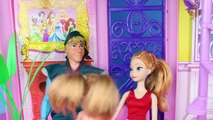 Frozen Anna and Kristoff Open Play-Doh Ice Cube with Barbie and Frozen Kid Krista by DisneyCarToys