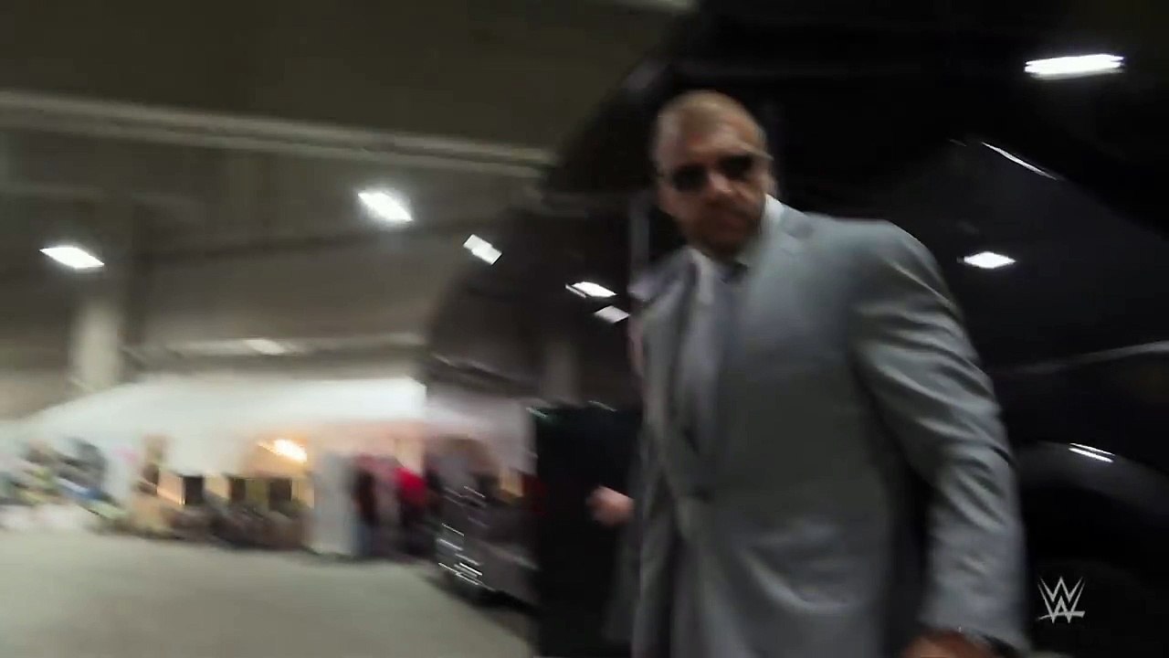Triple H is ready for Roman Reigns as he arrives for WrestleMania 32
