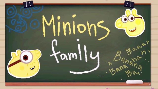 Minions Family Peppa Pig en español Cartoon english episodes Drawing Disney Pixar charact