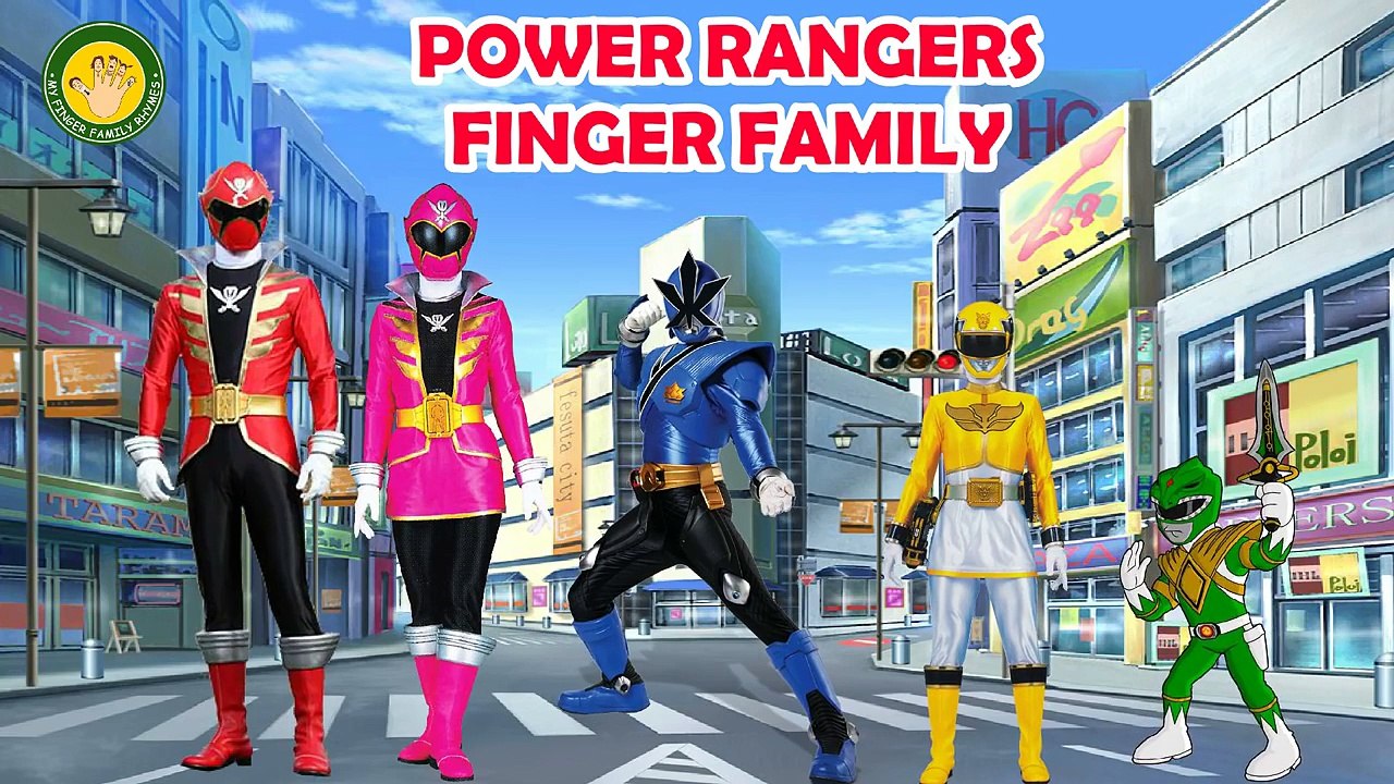 POWER RANGERS Finger Family Nursery Rhymes for Toddlers