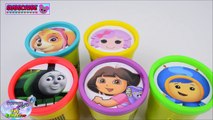 Learn Colors Nick Jr Umizoomi Peppa Pig Dora Skye Play Doh Toys Surprise Egg and Toy Collector SETC