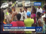 Deslaves dañan seriamente la carretera Quinindé-Esmeraldas