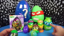 Ninja Turtles Play-doh Surprise Eggs with Ninja Turtles Half Shell Heroes Toys - by KidCity