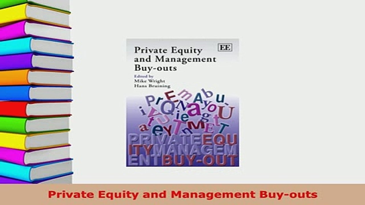 Download  Private Equity and Management Buyouts Free Books