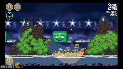 Angry Birds Seasons: Golden Egg Hunted NBA HAM Dunk Level 1-13 Walkthrough 3 Star