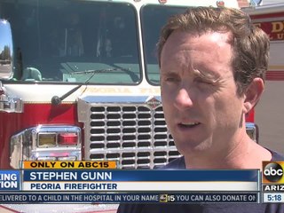 Injured firefighter talks about dramatic rescue