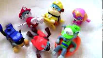 Paw Patrol Pool Party Bath Toys Paddlin Pup Underwater Toys Rescue Marshal, Skye, Chase, Rocky