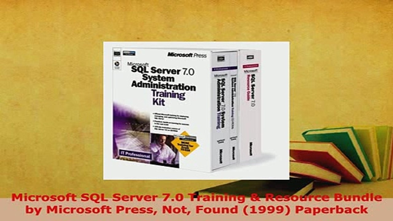 PDF  Microsoft SQL Server 70 Training  Resource Bundle by Microsoft Press Not Found 1999  EBook