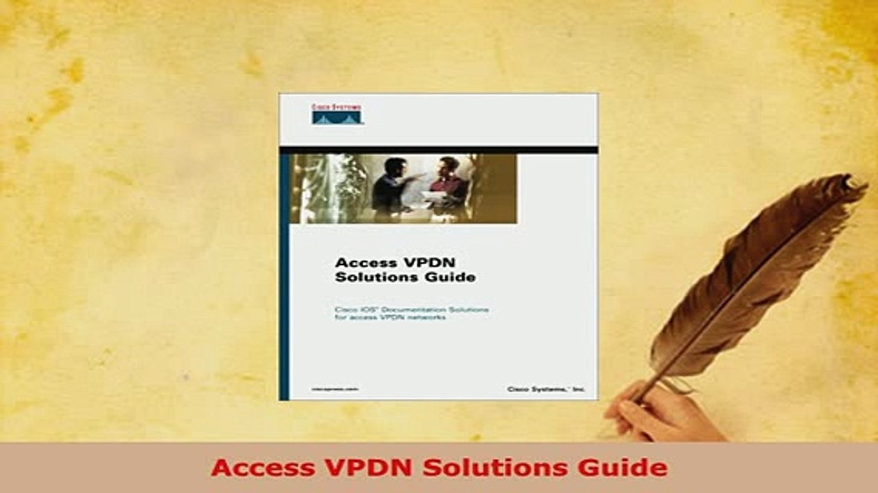 PDF  Access VPDN Solutions Guide Free Books