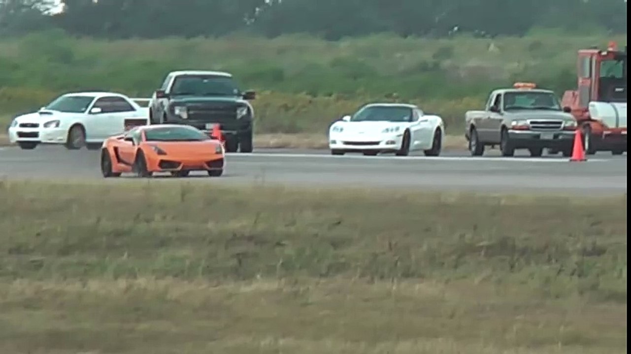 Underground Racing Twin Turbo Gallardo Crashes At 200+MPH Texas Mile