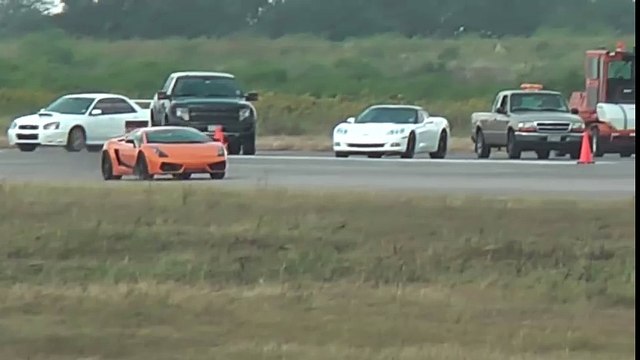Underground Racing Twin Turbo Gallardo Crashes At 200+MPH Texas Mile