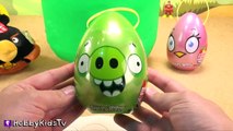 Giant KING PIG Play-Doh Lego Head Makeover! Angry Birds Egg Stolen   Surprise Candies By HobbyKidsTV