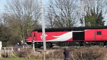 60103 'Flying Scotsman' at Offord (preceded by ECML expresses) 24/2/16